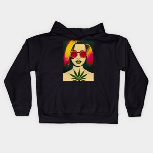 Mary Jane - Weed Loving Hippie Girl Kids Hoodie